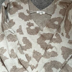 La miel animal print sweater m/l